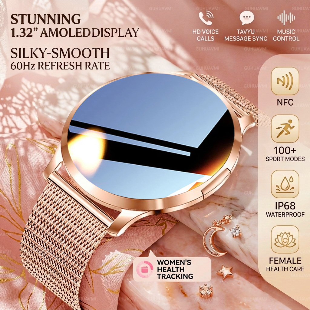 Smartwatch Stylish Watches For Women - ساعة ذكية نسائية أنيقة جديدة لعام