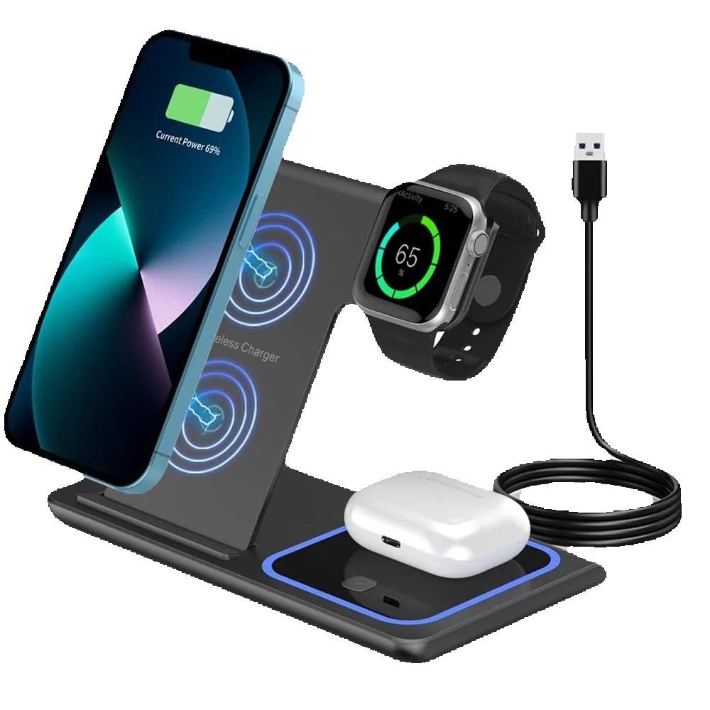 Watch 7 Smartwatch Iphone - شاحن لاسلكي سريع LED بقوة 15