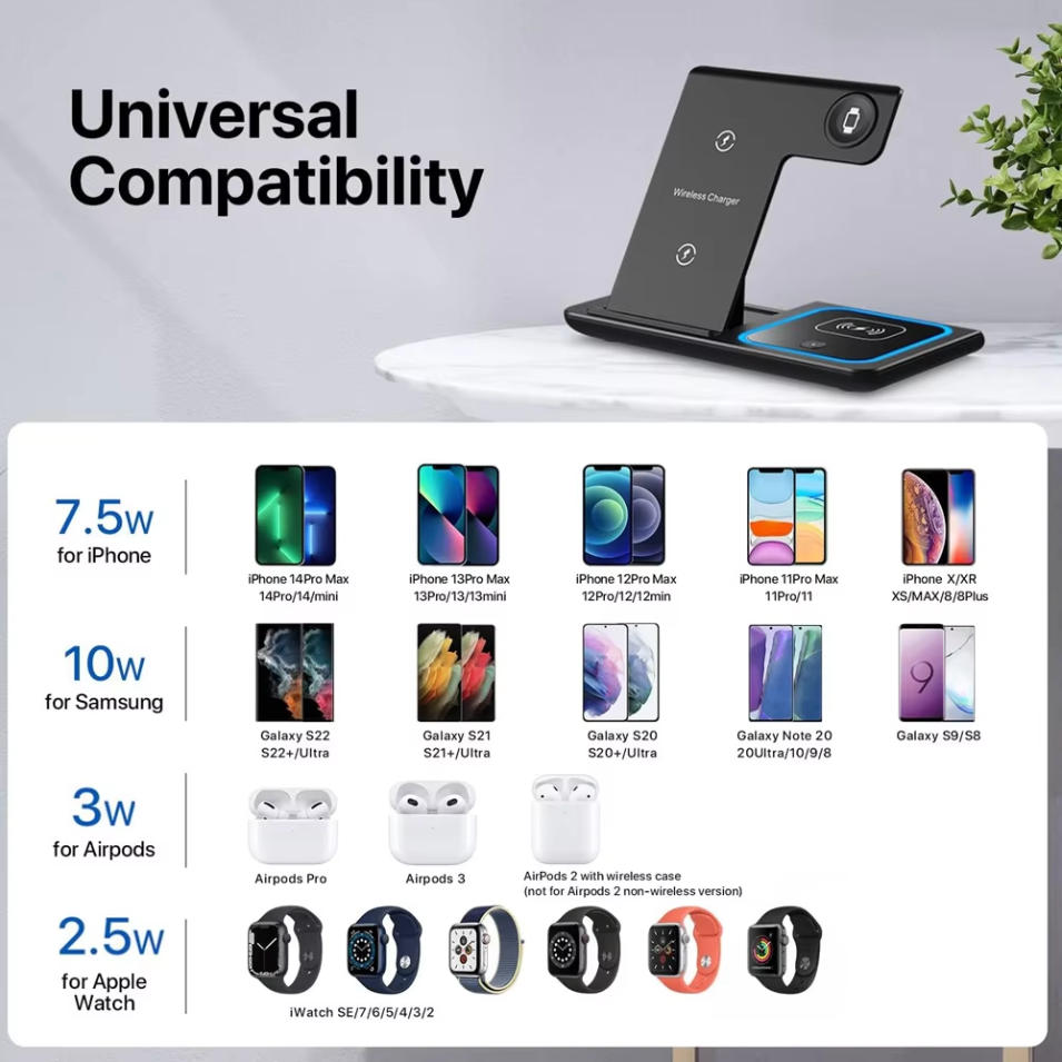 شاحن لاسلكي سريع، محطة شحن قاب - مراجعة Watch 7 Smartwatch Iphone وسعره