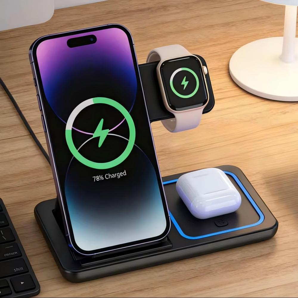 شاحن لاسلكي سريع، محطة شحن قاب - مراجعة Watch 7 Smartwatch Iphone وسعره