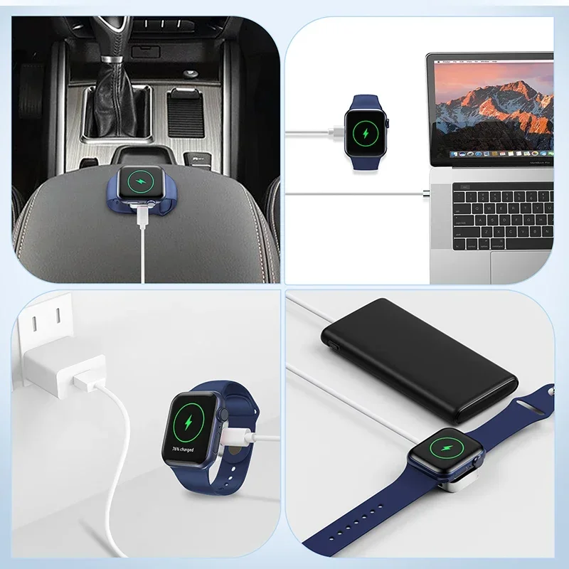 شاحن لاسلكي مغناطيسي محمول 2 ف - مراجعة Watch 7 Smartwatch Iphone وسعره