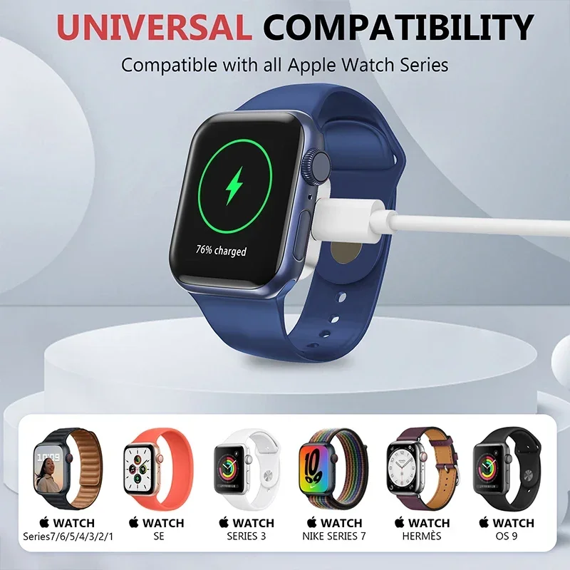 شاحن لاسلكي مغناطيسي محمول 2 ف - مراجعة Watch 7 Smartwatch Iphone وسعره