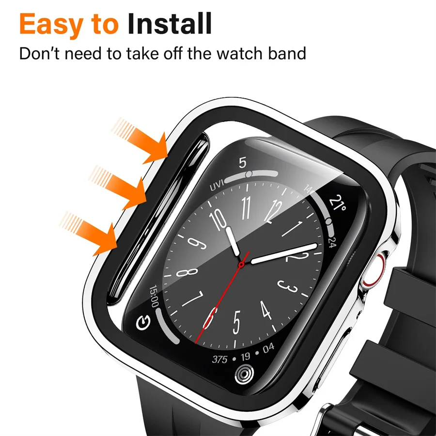 زجاج + غطاء لساعة أبل سلسلة 8  - مراجعة Smartwatch Watches For Women Smart وسعره
