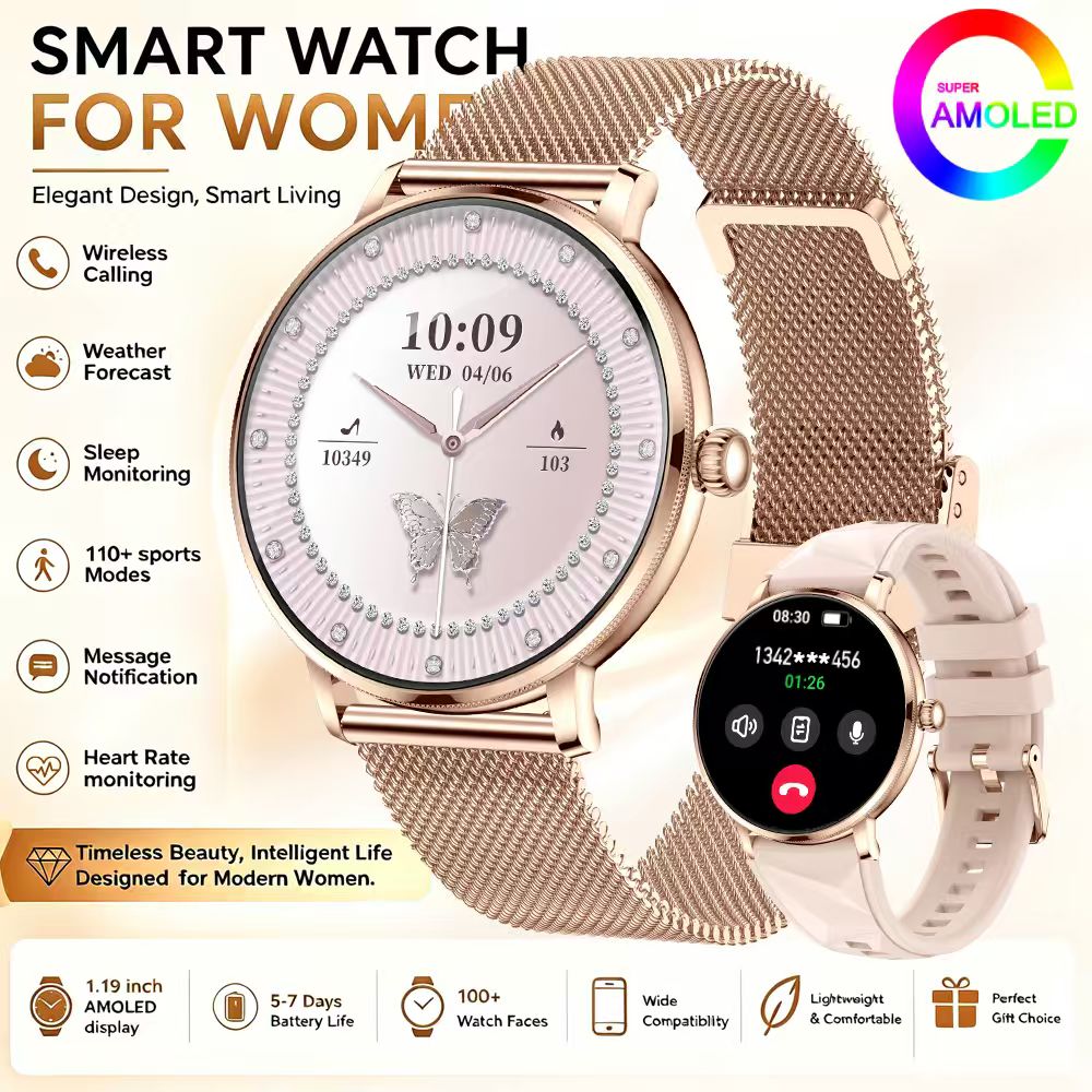 موديل 2026 من الساعات الذكية ا - مراجعة Smartwatch Stylish Watches For Women وسعره