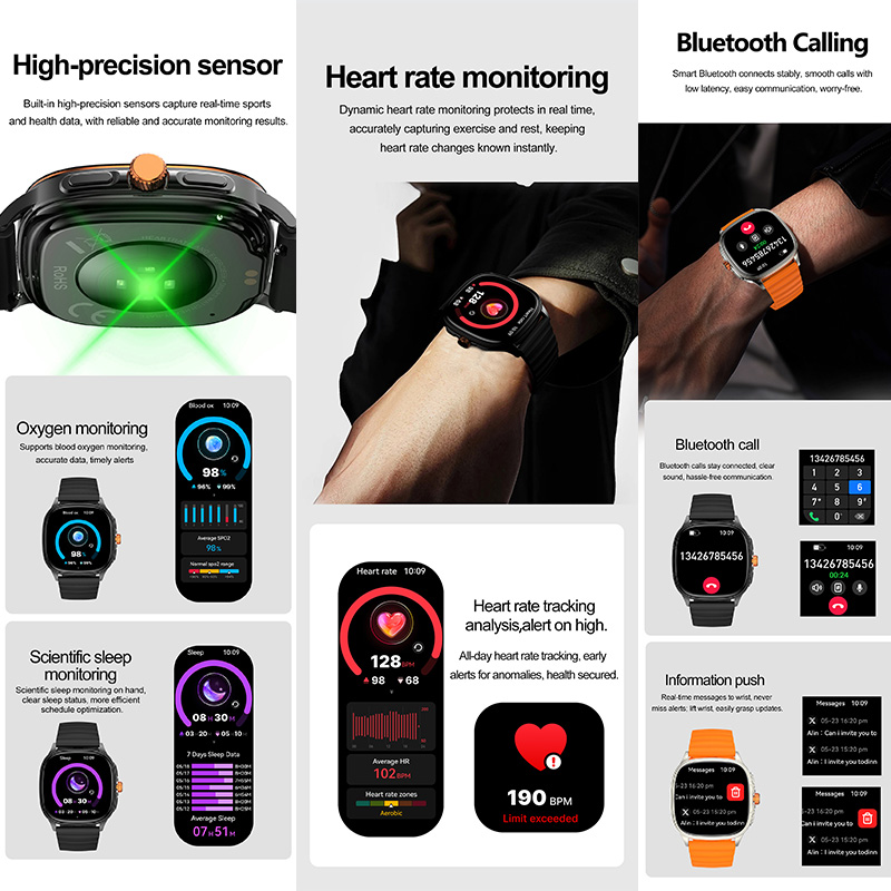 ساعة ذكية YAOCX HK73 AMOLED لل - مراجعة Smartwatch Professional Watches For Men وسعره