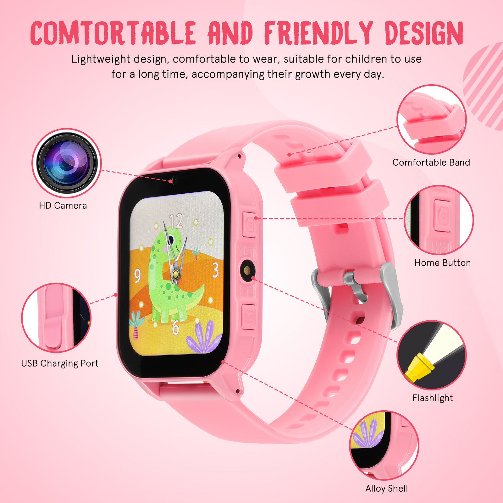 ساعة أطفال مع ألعاب، ساعة ذكية - مراجعة Smartwatch Watches For Kid Girl وسعره