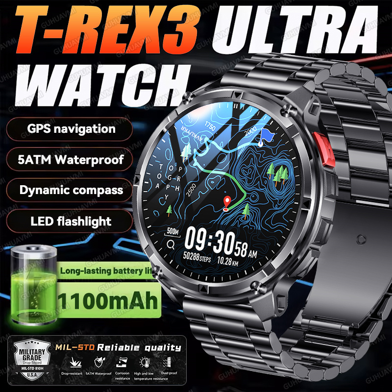 2026 جديد T-Rex3 Ultra 1100Mah - مراجعة Smartwatch Professional Watches For Men وسعره