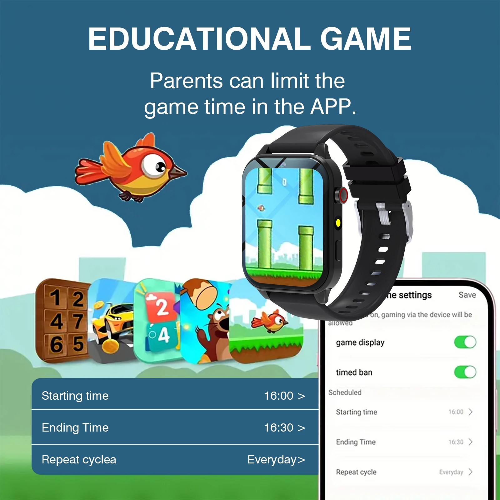 ساعة ذكية للأطفال 18 لعبة كامي - مراجعة Smartwatch Watches For Kid Girl وسعره