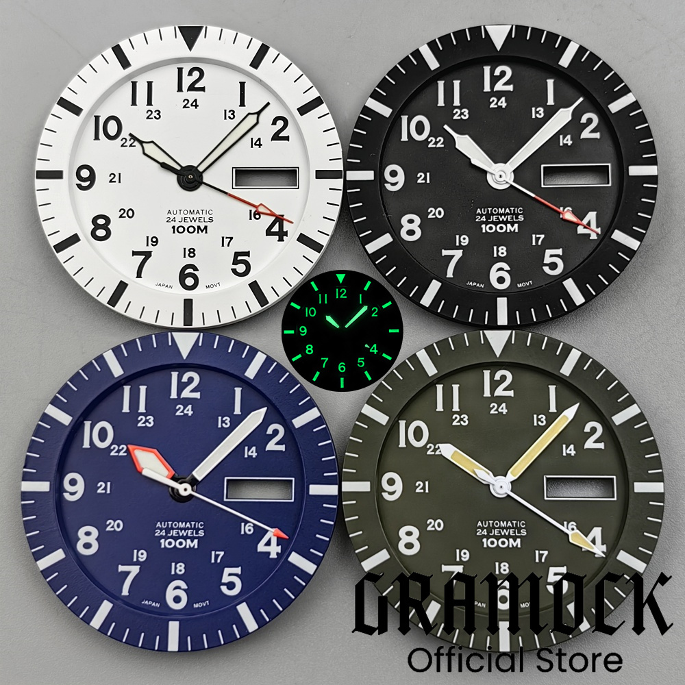 Gramock خمر NH36 الوجه 34.3 مل - مراجعة Luminous Dial Face وسعره