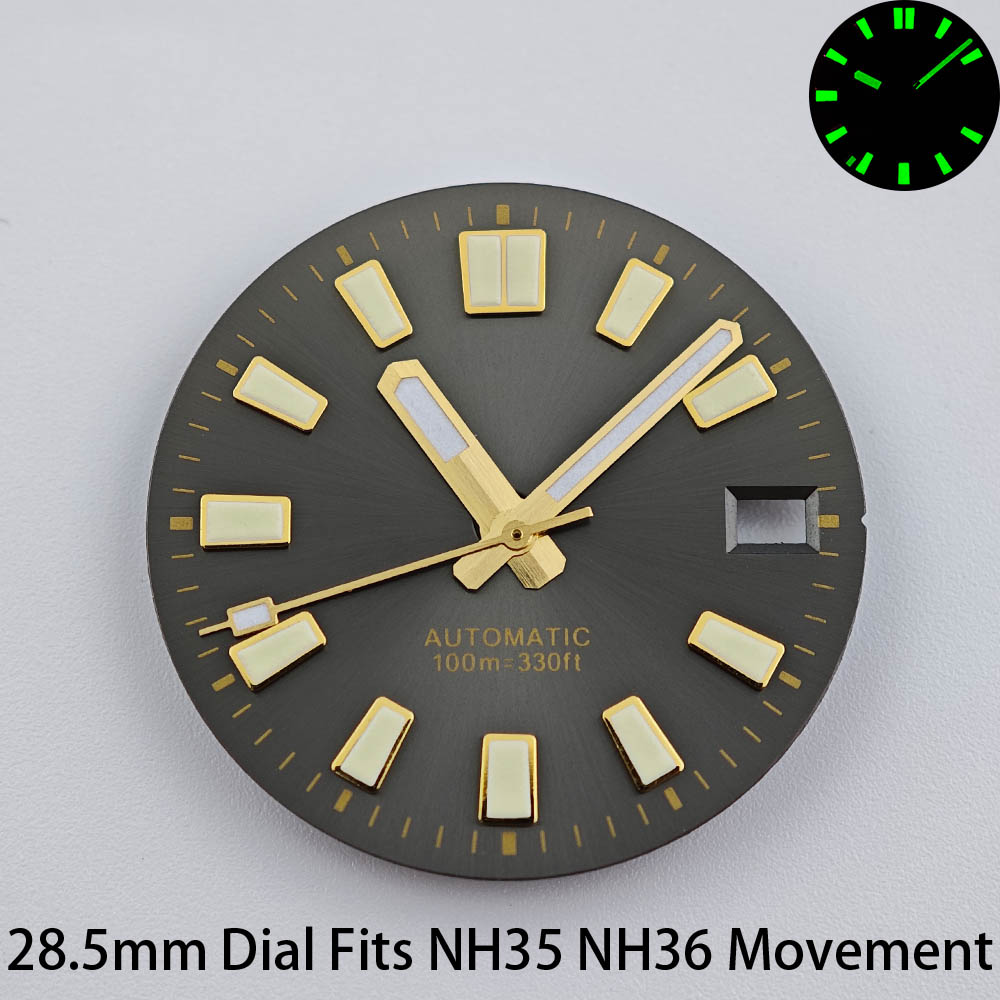 قرص ساعة أخضر مضيء مقاس 28.5 م - مراجعة Luminous Dial Face وسعره