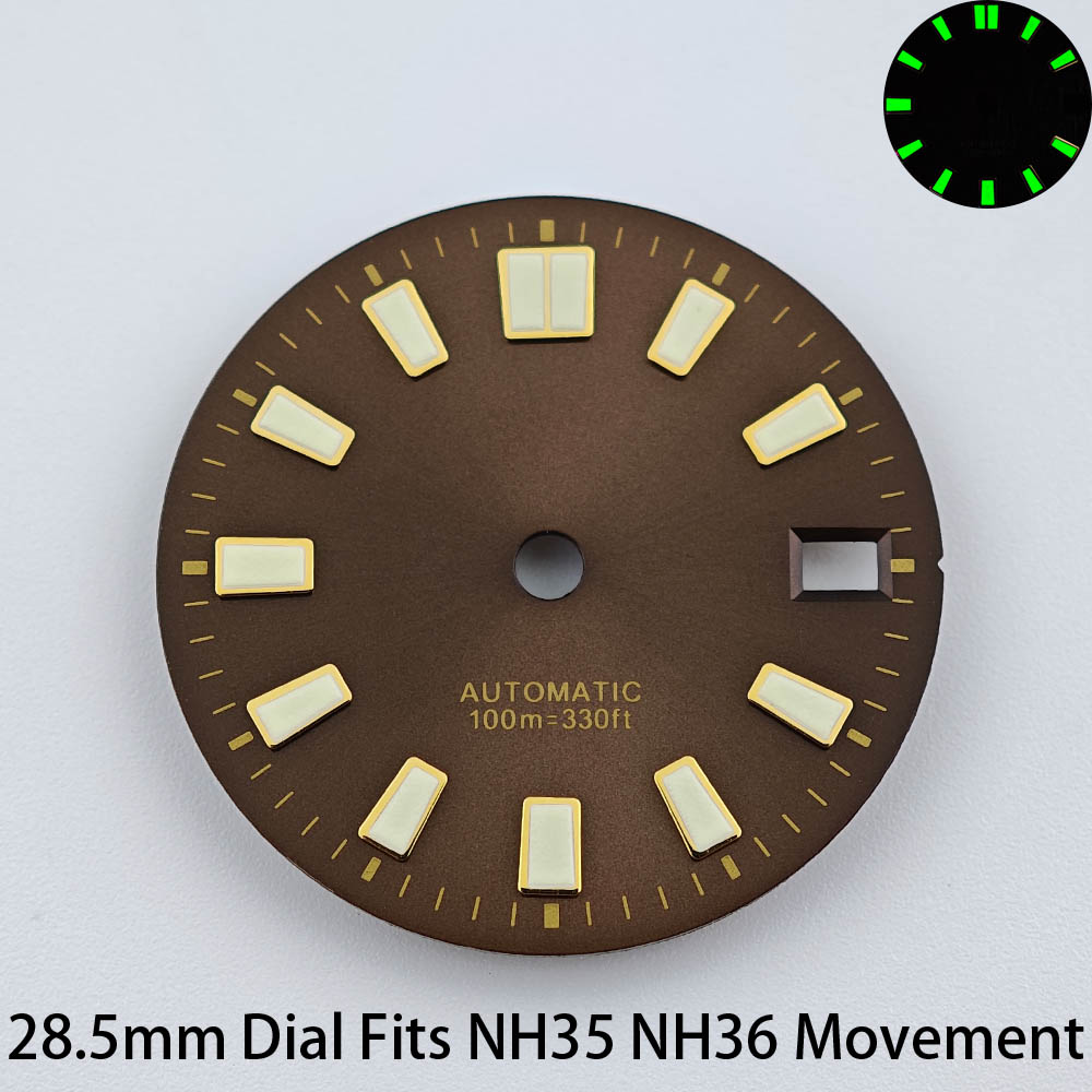 قرص ساعة أخضر مضيء مقاس 28.5 م - مراجعة Luminous Dial Face وسعره