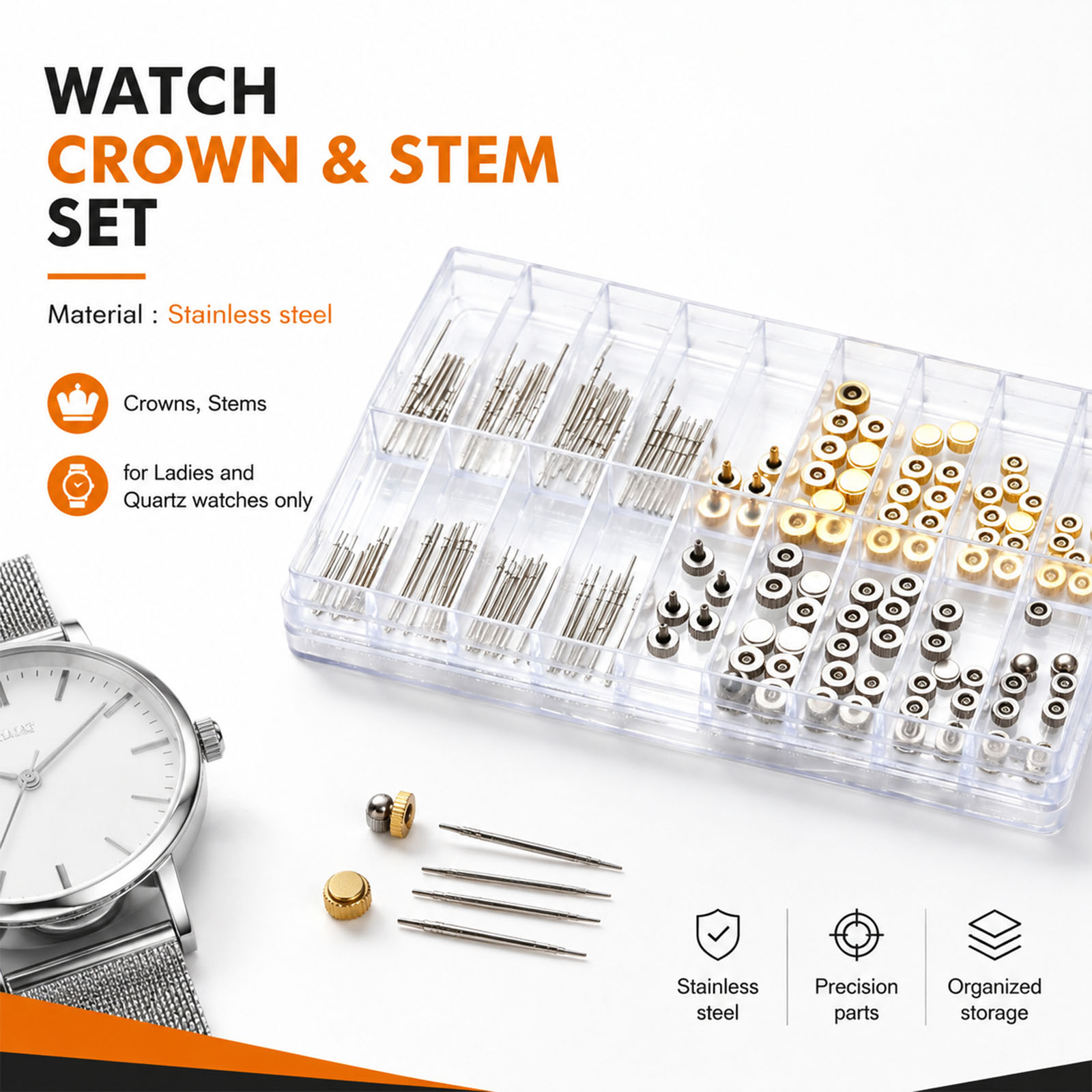 مجموعة أدوات إصلاح الساعات من  - مراجعة Watch Crown Stem وسعره