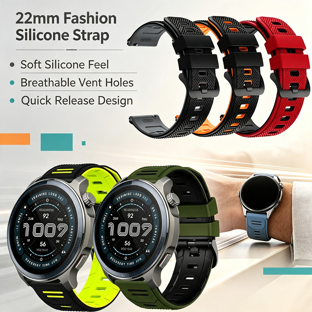 حزام ساعة سيليكون ثنائي اللون  - مراجعة Smartwatch Stylish Watches For Women وسعره