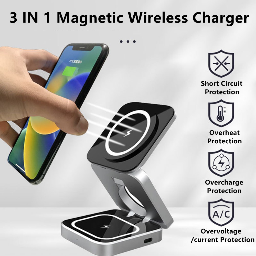 محطة شاحن لاسلكية مغناطيسية قا - مراجعة Watch 7 Smartwatch Iphone وسعره