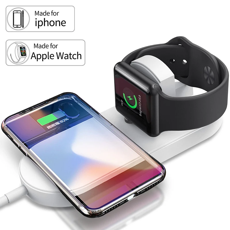 2 في 1 وسادة شاحن لاسلكية سريع - مراجعة Watch Watch Xs وسعره