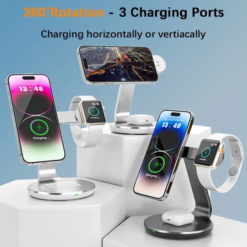 30 واط 3 في 1 محطة شحن سريعة ح - مراجعة Watch 7 Smartwatch Iphone وسعره