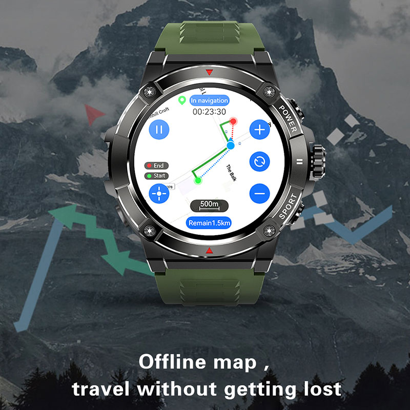 ساعات ذكية بنظام تحديد المواقع - مراجعة Smartwatch Online Watches For Men وسعره